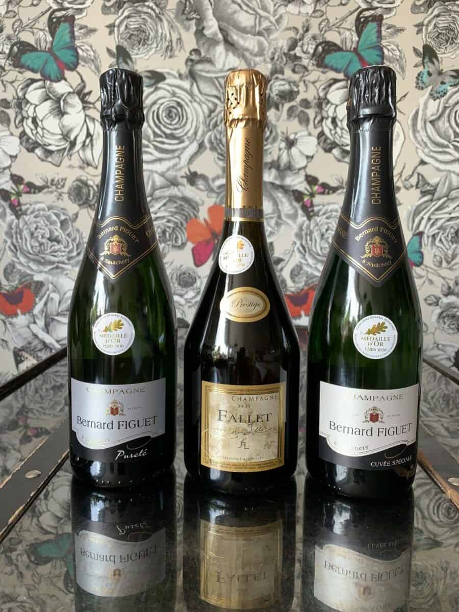 box 3 bouteilles de champagne des hauts de france, médaillés au salon de l'agriculture de paris